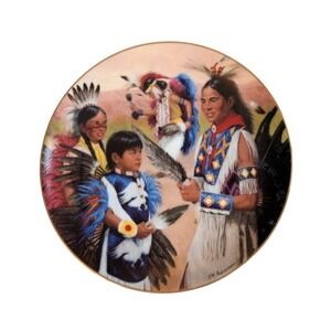 Vintage 1992 Hamilton Native American #4080A Ceremonial Dress 8.5" Plate - COA